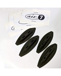 Air7 Mini Fin Box System For Foam Surfboards (Black)