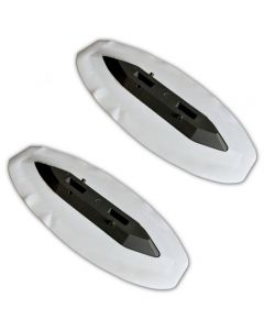 Air7 "2 TAB" Mini Box Fin System for inflatable SUP and surfboards (FCS compatible) with White PVC